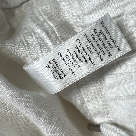 Athleta Cabo Linen Wide Leg Pants White Plus Size 24 Resort - Picture 7 of 11